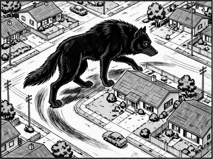 Atlas takes a wide detour around Maya's street